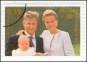 Royal baby on stamp