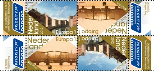 Kopstaande postzegels