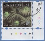 Etsingnummer postzegel Singapore
