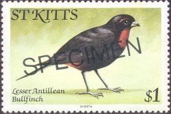 Postzegel met specimen-stempel