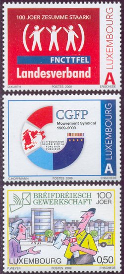 Vakbonden op postzegels Luxemburg
