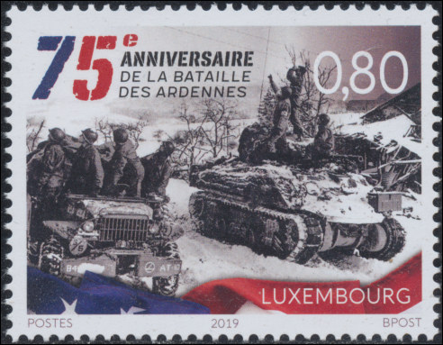 Postzegel Ardennenoffensief in Luxemburg