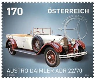 Austro Daimler op postzegel