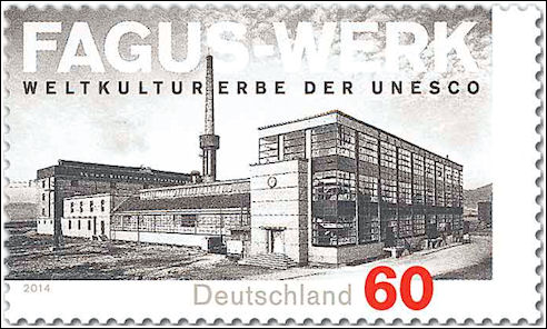 Fagusfabriek op postzegel