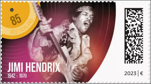 Jimi Hendrix op postzegel Duitsland