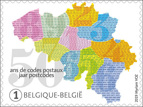50 jaar postcode in België