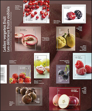 Vergeten fruit op Belgische postzegels