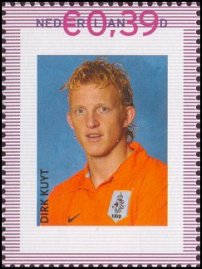 Voetballer op Nederlandse postzegel