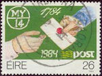 Brief op postzegel