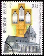 kerkorgel op postzegel