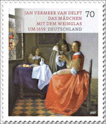 Johannes Vermeer op Duitse postzegel
