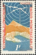 Radio Monte Carlo op postzegel Monaco